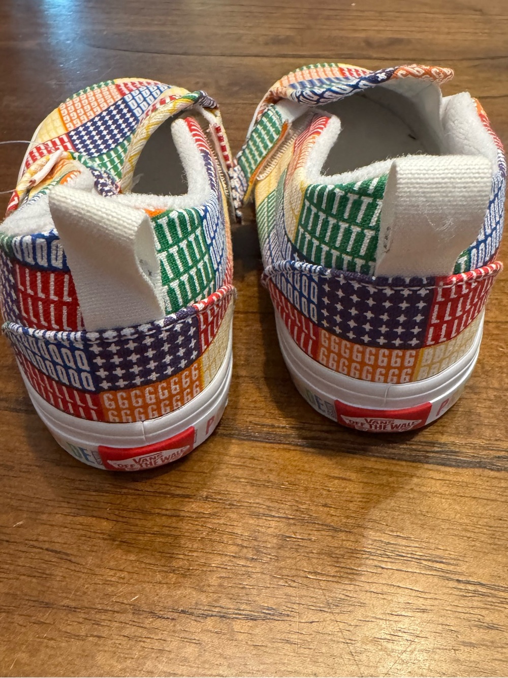 Vans Kids Slip-On Shoes — Rainbow Patchwork, Pride NWOT (Toddler 10) - Picture 4 of 4